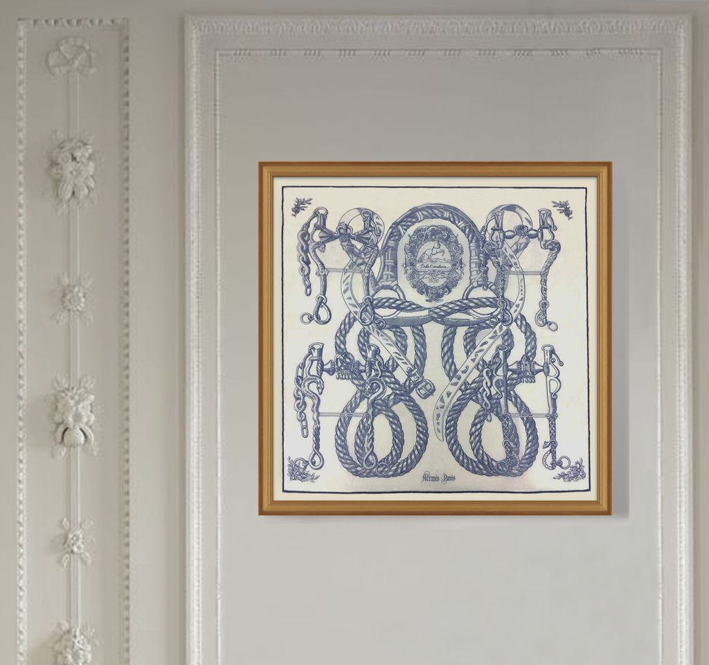 framed hermes scarf - Damask & Dentelle