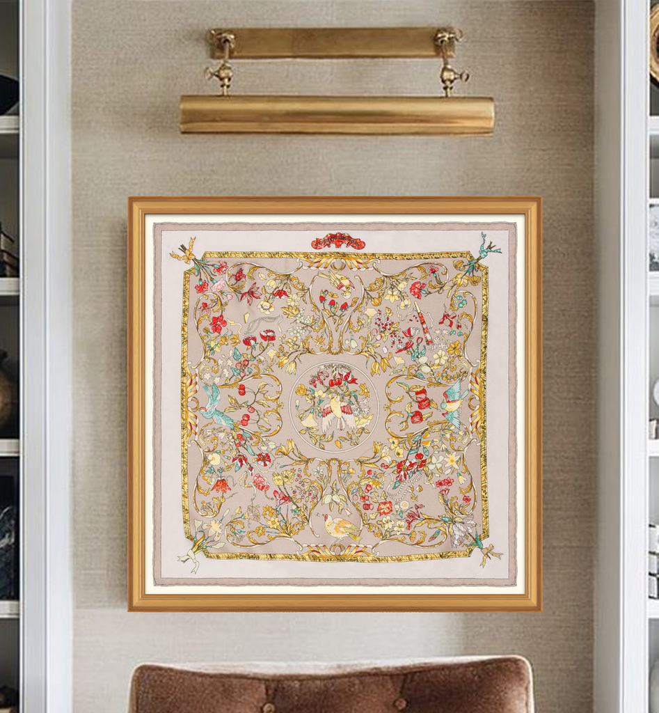 framed hermes scarf - Damask & Dentelle